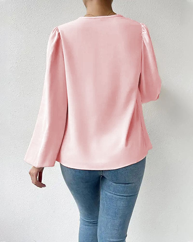 Levoire | Une Blouse Unicolore Avec Décolleté En V