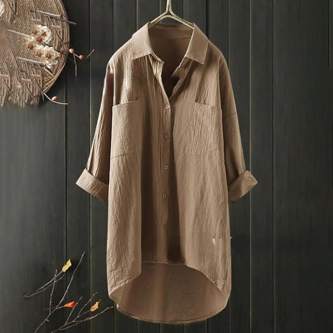 Levoire | Chemise Longue Et Surdimensionnée À Boutons Pour - Femmes - Décontractée Kaki