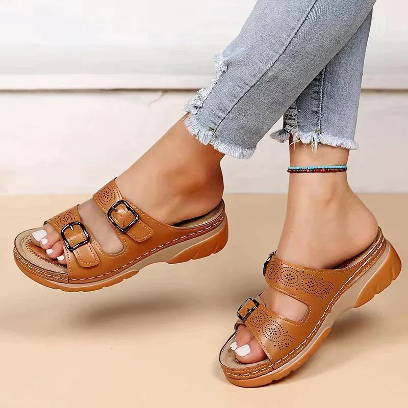 Levoire | Sandales Orthopediques Modernes Et Elegantes Marron