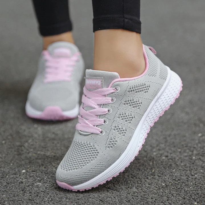 Levoire | Baskets De Course Légères Pour - Femmes - Respirant Gris Rose