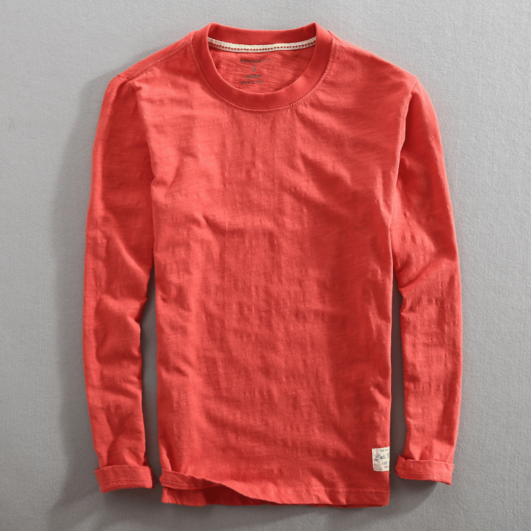 Levoire | T-Shirt En Coton À Manches Longues Saumon