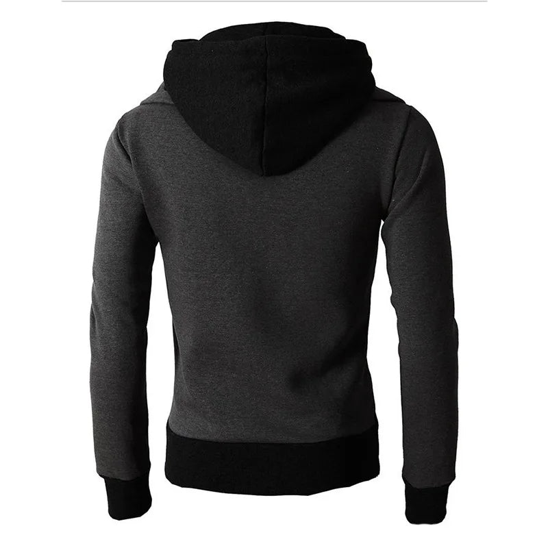 Levoire | Veste de sport en polaire slim fit avec zip et capuche pour hommes