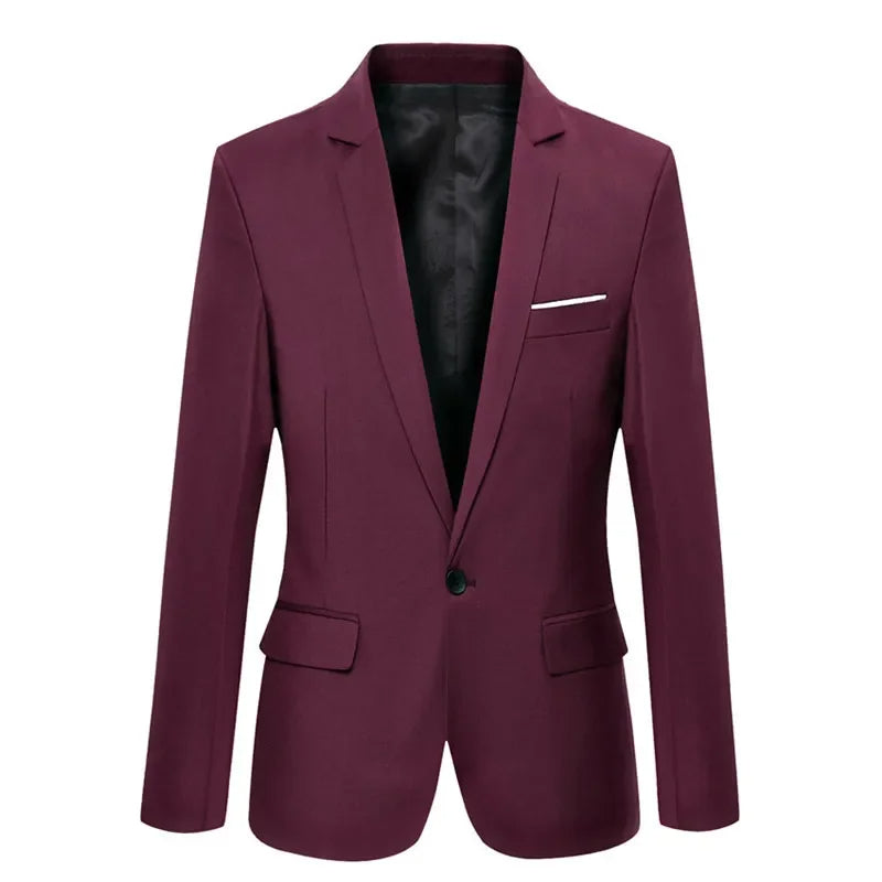 Levoire | Blazer Slim Fit Élégant pour Hommes Brun rouillé