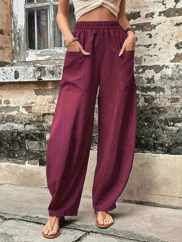 Levoire | Pantalon Baggy Pour Femmes Rouge foncé