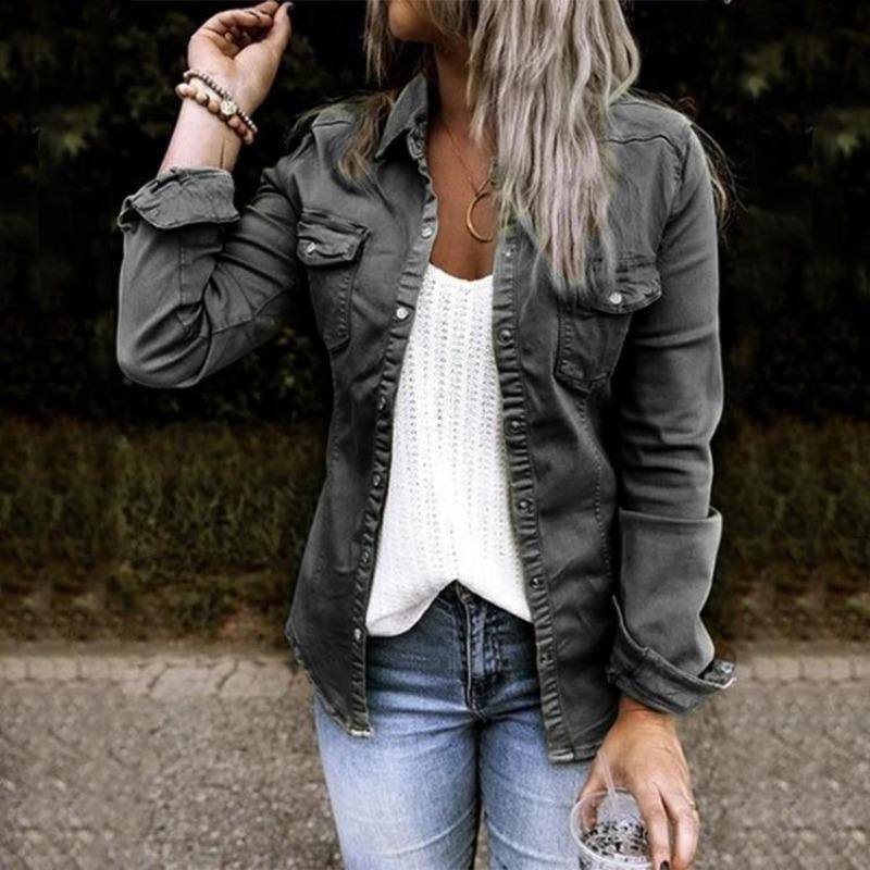 Levoire | Veste En Jean Pour Femmes Gris foncé