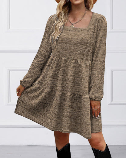 Levoire | Robe à manches longues avec encolure carrée