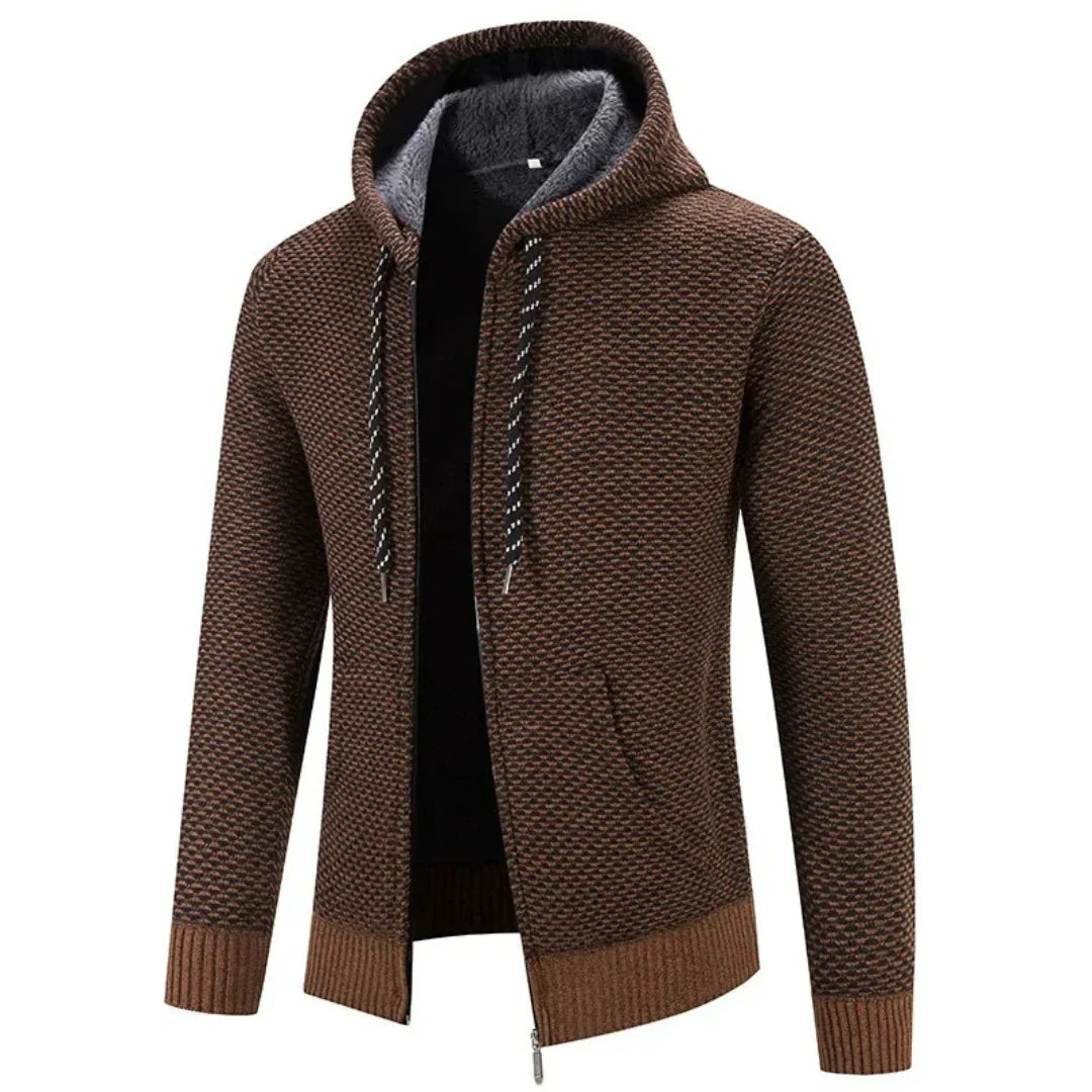 Levoire | Veste Longue À Manches Avec Capuche Et Poches Braun