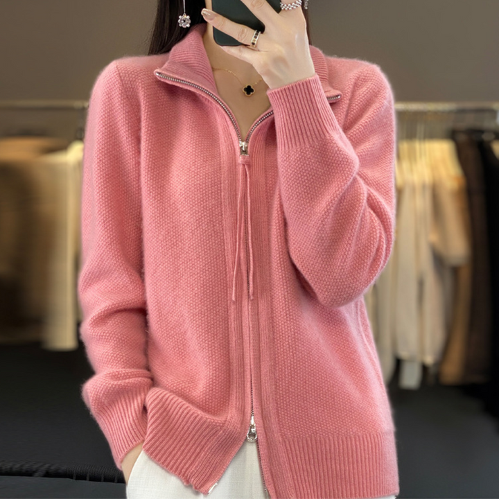 Levoire | Cardigan Zippé Élégant Et Confortable Rose