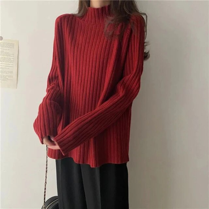Levoire | Pull Avec Col Haut Pour Femmes Long Rot