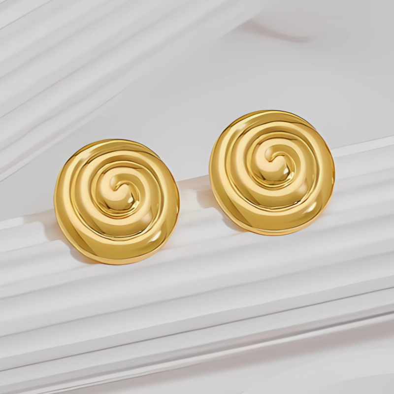 Levoire | Boucles D'Oreilles Spirale Élégantes Or 2,4 cm
