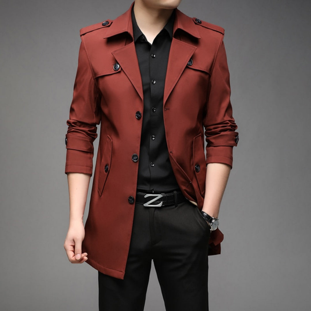 Levoire | Manteau Moderne Pour Hommes Pour Toutes Les Occasions Rouge bordeaux