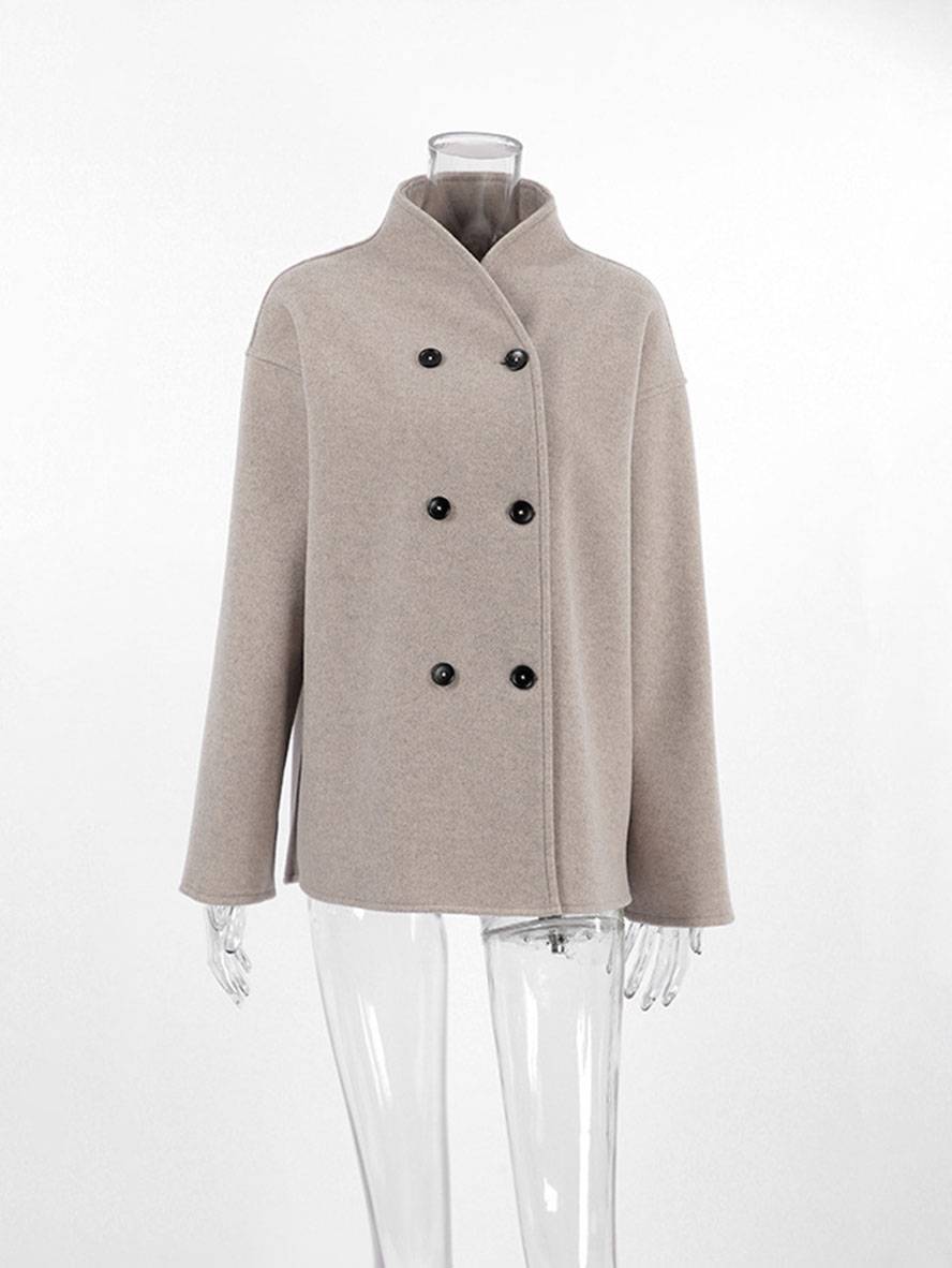 Levoire | Veste Pour Femmes Avec Fermeture À Double Bouton, Col Montant Et Décolleté En V, Idéale Pour Un Usage Quotidien