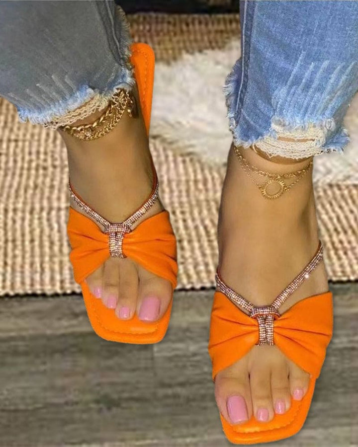 Levoire | Sandales Avec Couleur Unie Et Nœud
