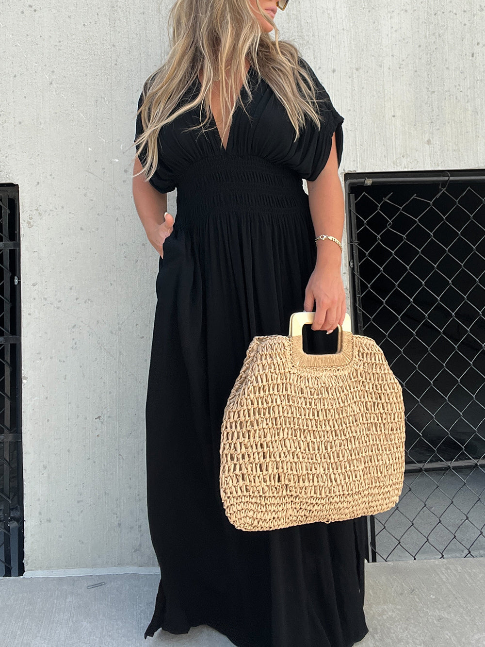 Levoire | Robe Maxi D'Été Sans Bretelles Fluide Décontractée
