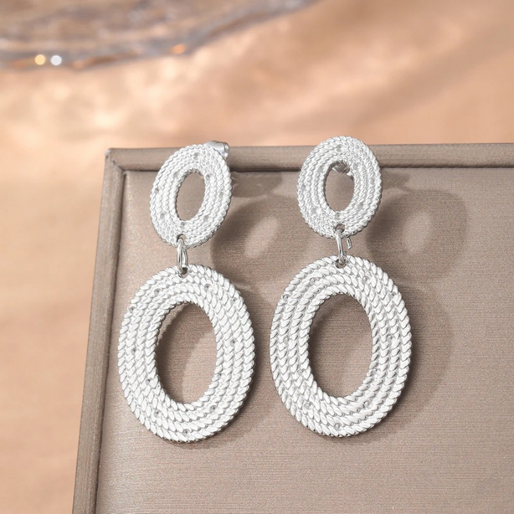 Levoire | Boucles D'Oreilles Ovales Minimalistes Argent 4,2 cm