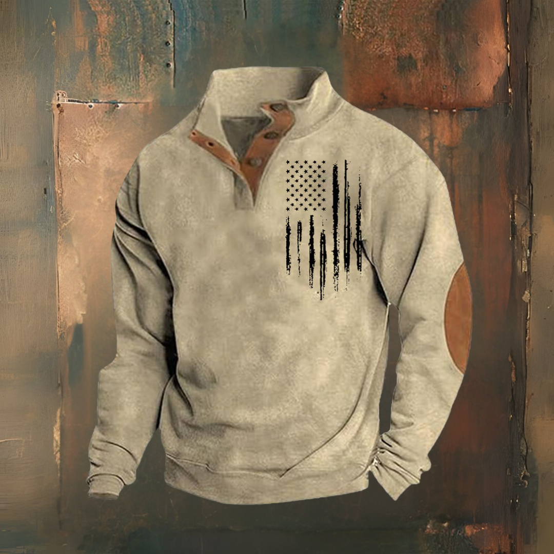 Levoire | Pull Avec Imprimé Drapeau Vintage Abricot
