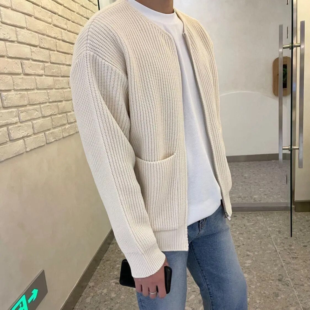 Levoire | Veste en tricot pour hommes avec fermeture éclair
