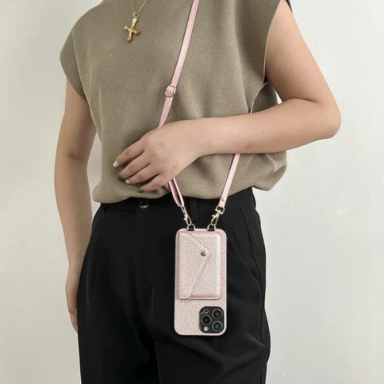 Levoire | Femmes Chic Housse de Téléphone Crossbody avec Corde pour Femmes Rosa