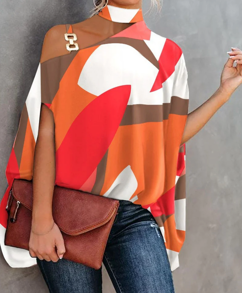 Levoire | T-Shirt Sans Manches Tendance Blanc Orange Rouge