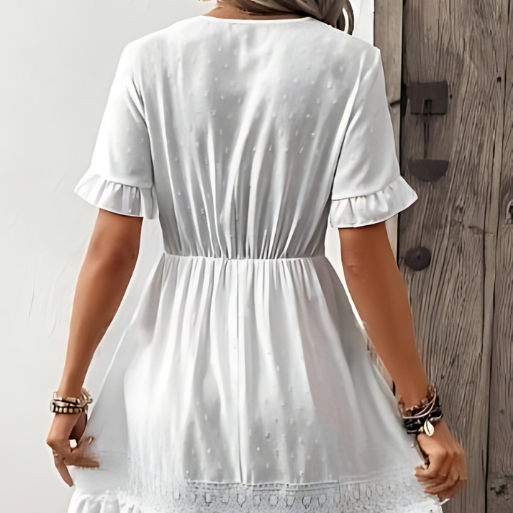 Levoire | Femme Robe de plage courte - Blanc