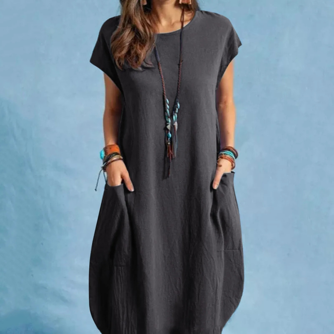 Levoire | Ylisuurikokoinen Robe Vintage Pour Femmes Gris