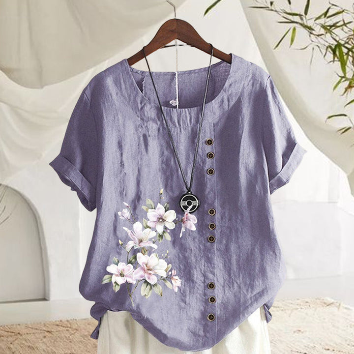 Levoire | Chemise en lin confortable en coton Lila