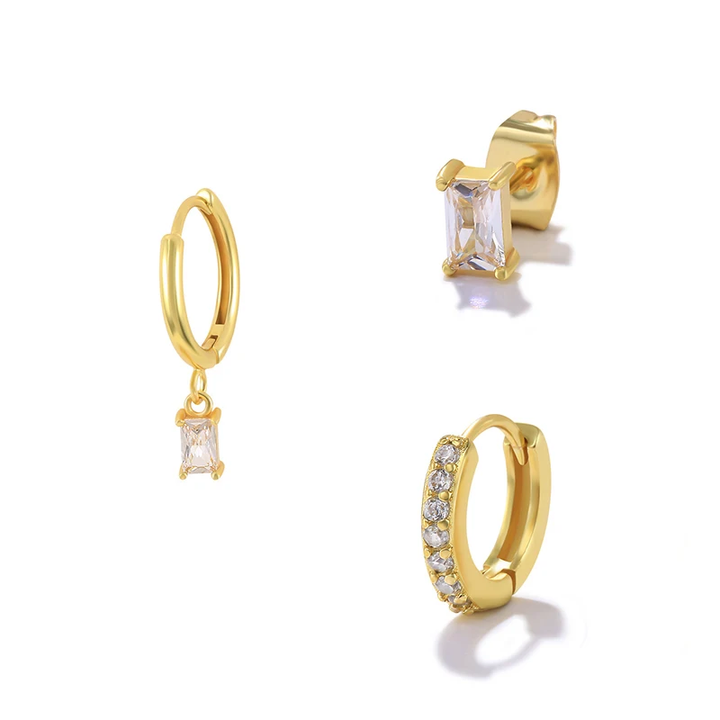 Levoire | Pendentif En Zircon Cristal Série Boucles D'Oreilles