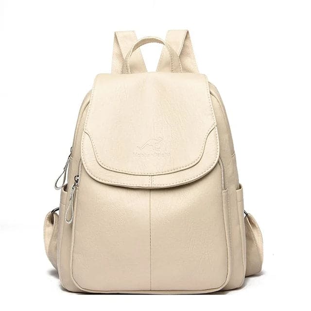 Levoire | Sac En Cuir Protégé Contre Les Voles Beige