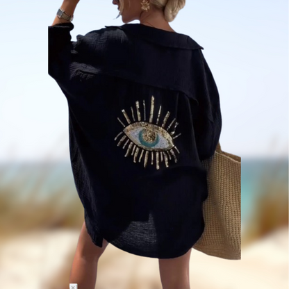 Levoire | Chemisier d'été de plage Nero