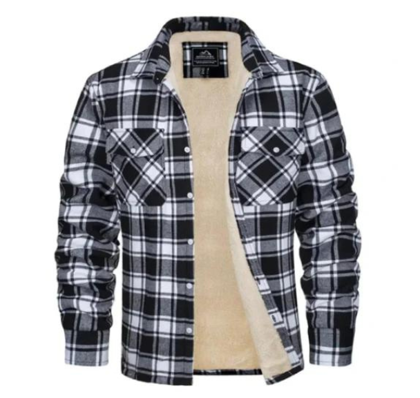 Levoire | Veste en flanelle raide Noir