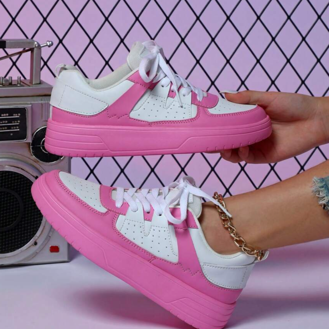 Levoire | Baskets Légères Colorées Pour - Femmes - À Lacets Rose