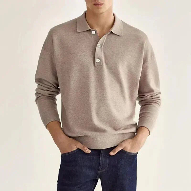 Levoire | Chemise polo à manches longues Beige