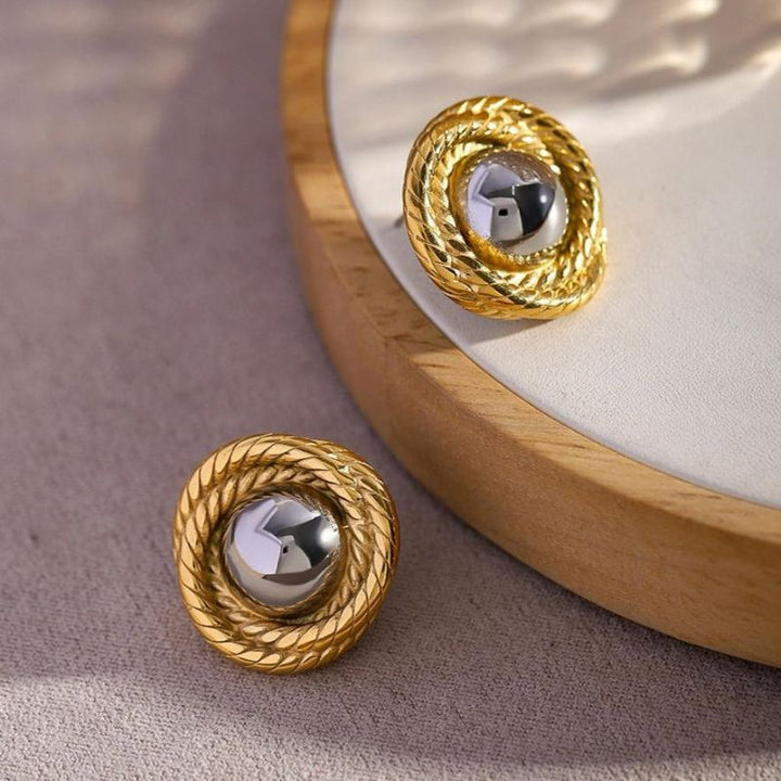 Levoire | Boucles D'Oreilles En Or Luxueuses Arianna Or et argent 23 mm