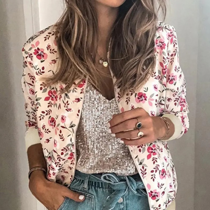 Levoire | Manteau d'été à imprimé floral Blanc rosé