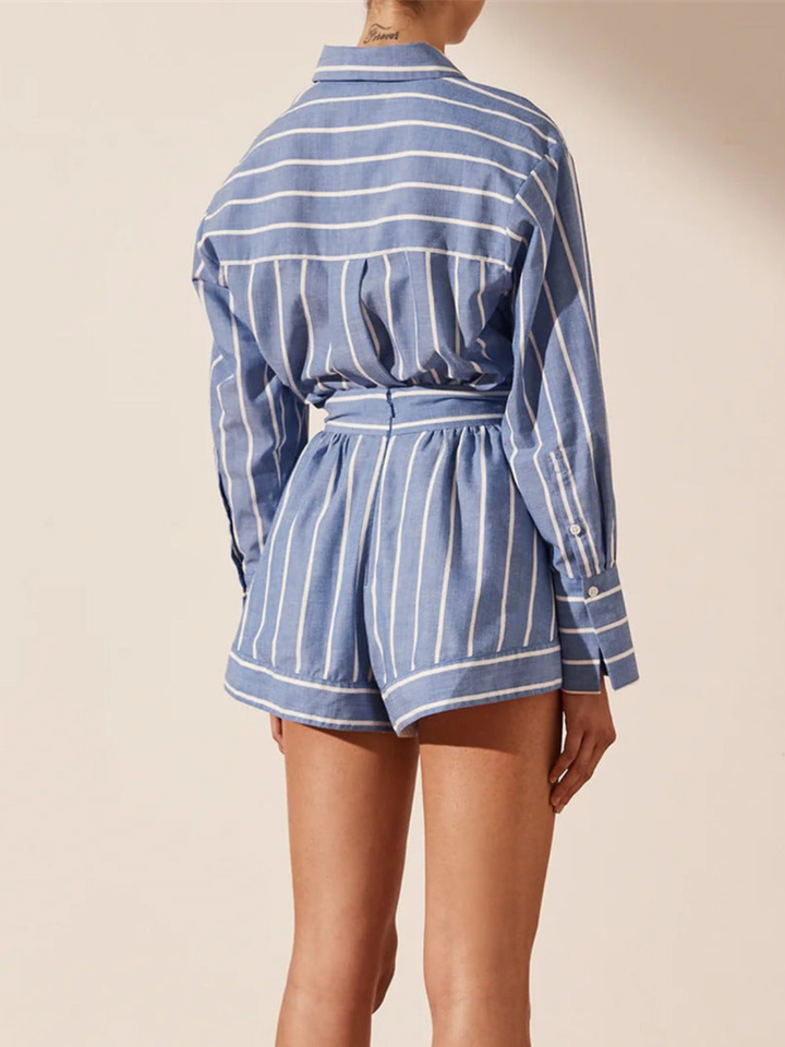 Levoire | Ensemble De Chemise Rayée & Short