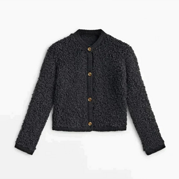 Levoire | Teddy Cardigan FR Femmes Doux Noir