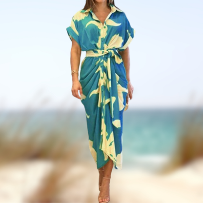 Levoire | Abito con fantasia astratta Blu