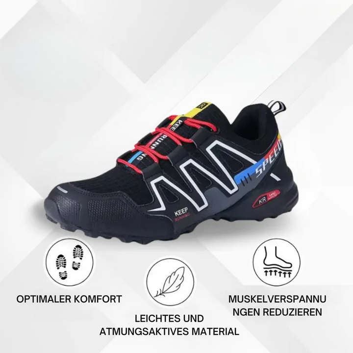 Levoire | Chaussures De Randonnée Orthopédiques Pour Hommes Noir-Bleu