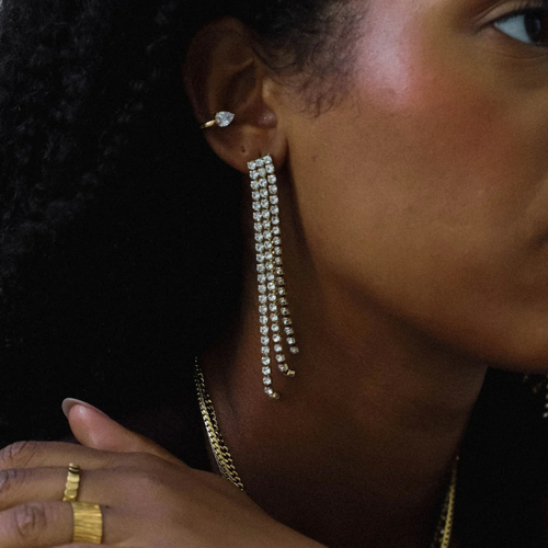 Levoire | Boucles D'Oreilles Pailletées Suspendues Élégantes
