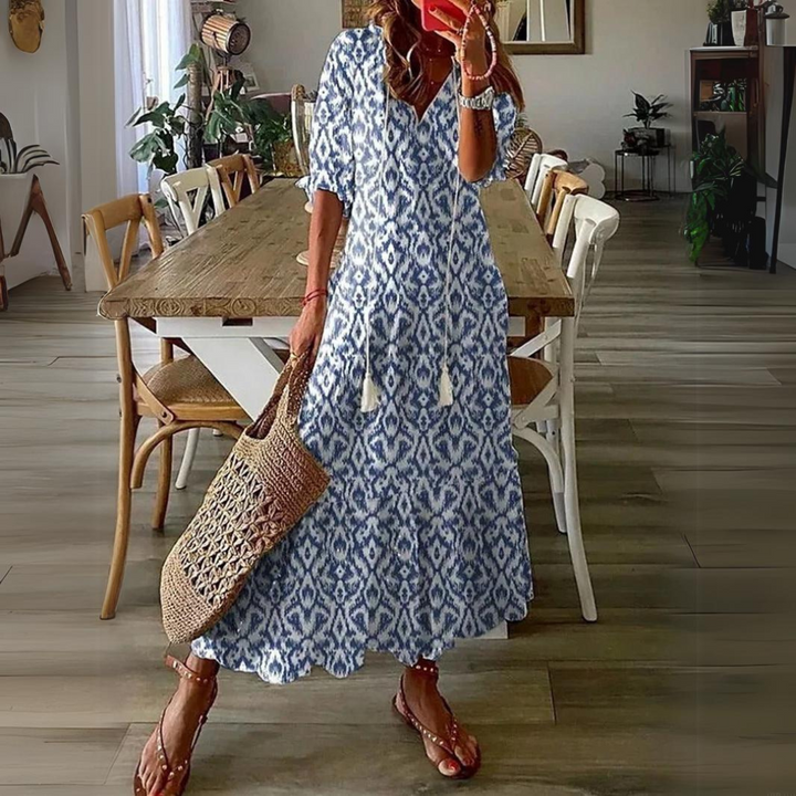 Levoire | Robe Maxi À Imprimé Floral Bleu ciel