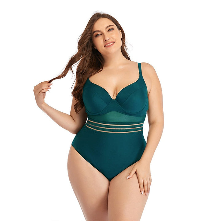 Levoire | Maillot De Bain En Mesh Solide Vert foncé
