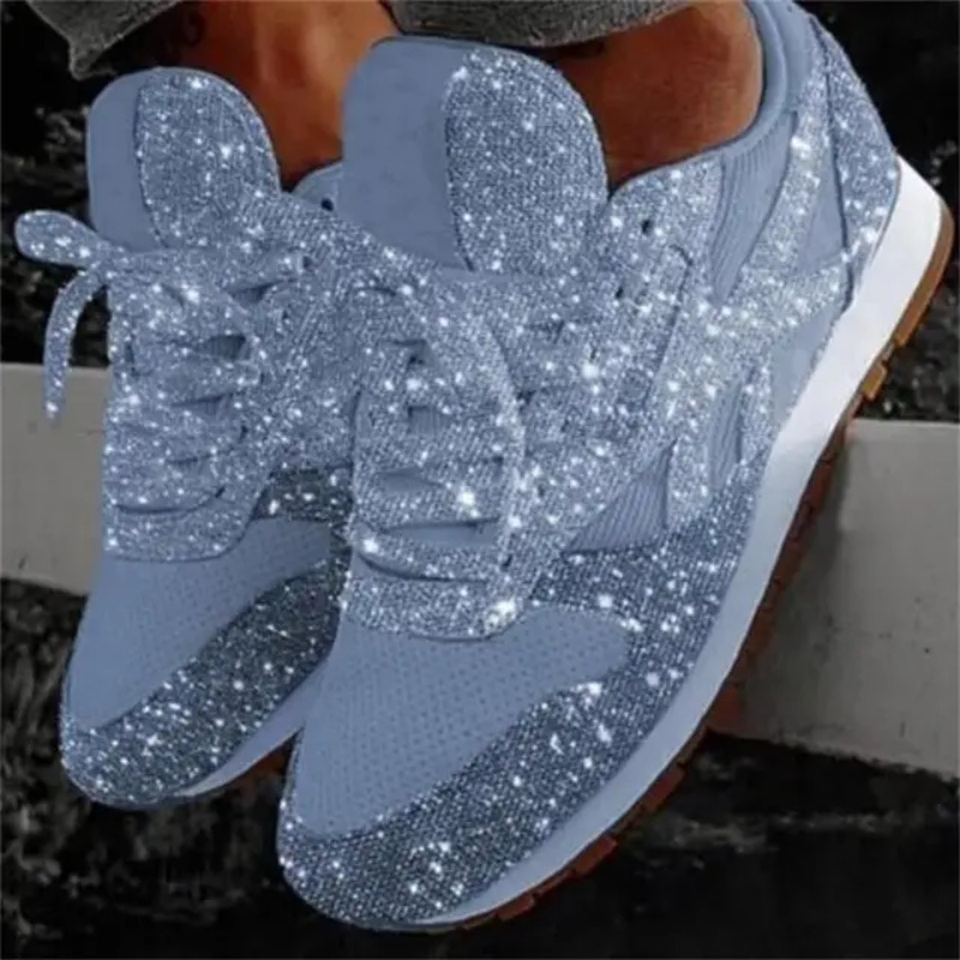 Levoire | Baskets À Paillettes Pour - Femmes - À Lacets Bleu Clair