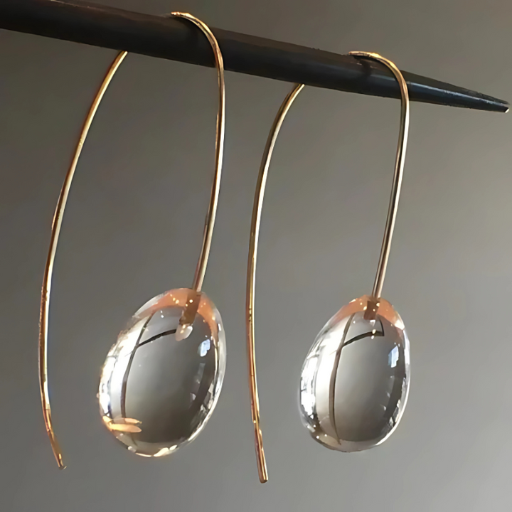 Levoire | Fabrication De Vin Boucles D'Oreilles En Cristal Gris Argent 6,4 cm