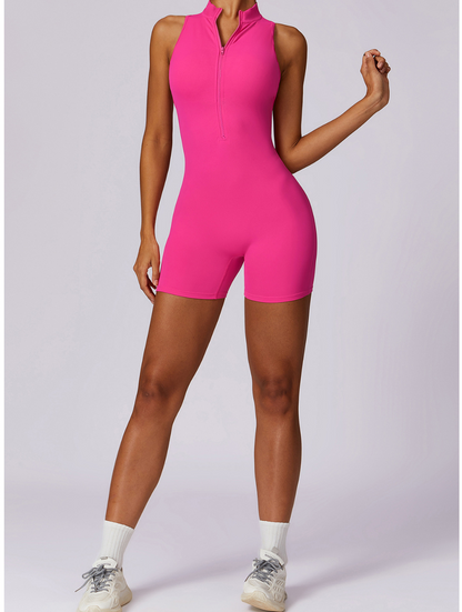 Levoire | Sculptant Yoga Fitness Combinaison (Sans Manches) Rose foncé