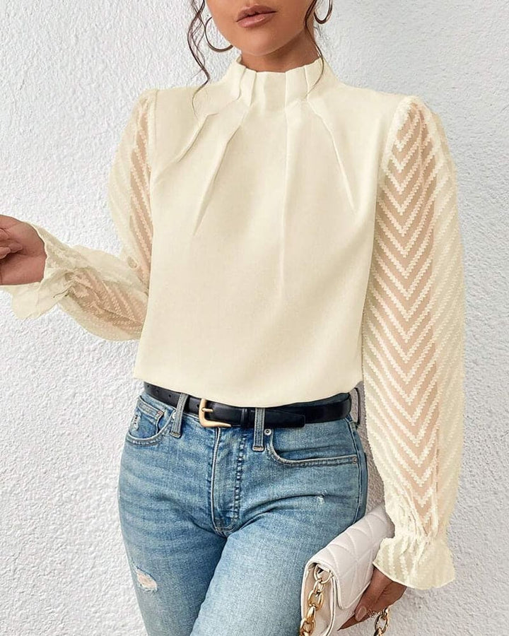 Levoire | Chemise À Manches Longues Et Motif En Vagues Beige