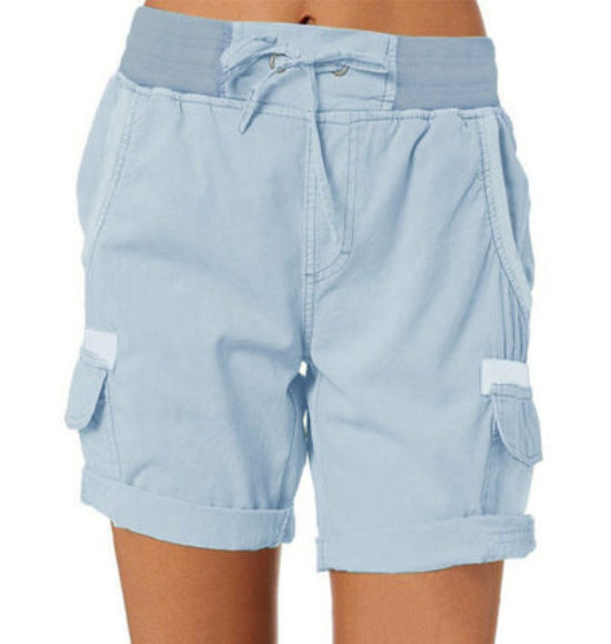 Levoire | Short Cargo Utility Femme Pantalon Court Bleu clair