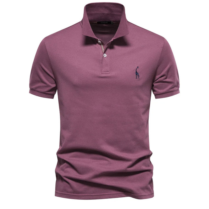 Levoire | Polo en coton luxueux avec logos de cerf Lila