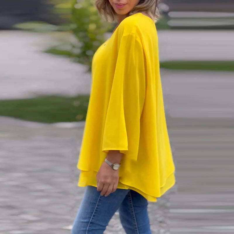 Levoire | Top En Chiffon À Fermeture Éclair Avec Décolleté En V