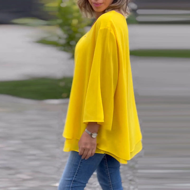 Levoire | Top En Chiffon À Fermeture Éclair Avec Décolleté En V