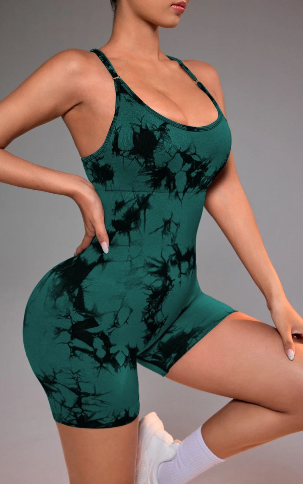 Levoire | Robe Sexy Tie-Dye À Dos Croisé Et Confortable Vert